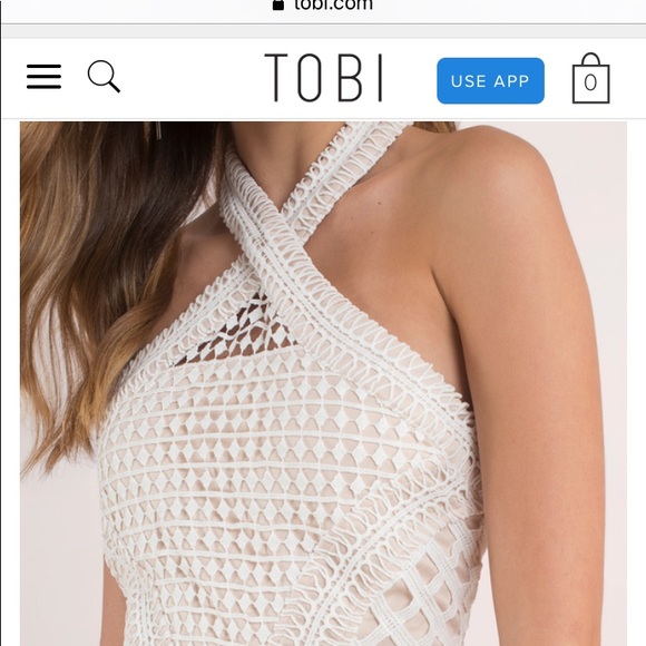 White Lace Bodycon DRESS (XS) - Picture 2 of 5
